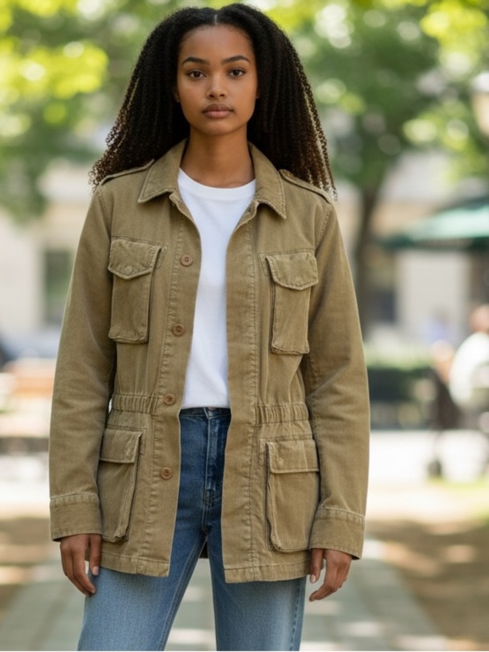 French Connection Khaki Utility Field Jacket